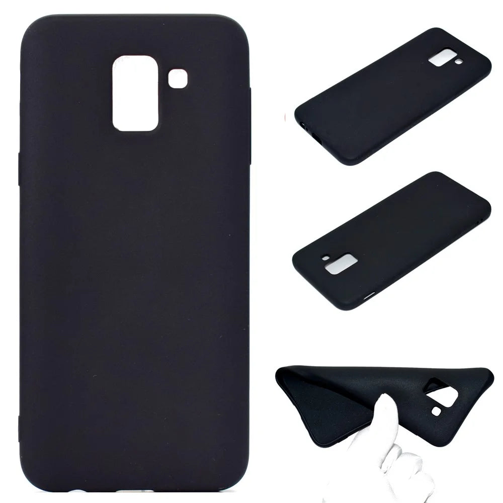 Soft Frosted TPU Case for Samsung Galaxy J6 (2018) - Black - 1
