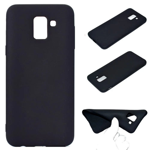 Soft Frosted TPU Case for Samsung Galaxy J6 (2018) - Black - 1