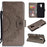 Imprint Mandala Flower Leather Wallet Case for Samsung Galaxy A6 Plus (2018) / A9 Star Lite - Grey - 1