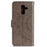 Imprint Mandala Flower Leather Wallet Case for Samsung Galaxy A6 Plus (2018) / A9 Star Lite - Grey - 3