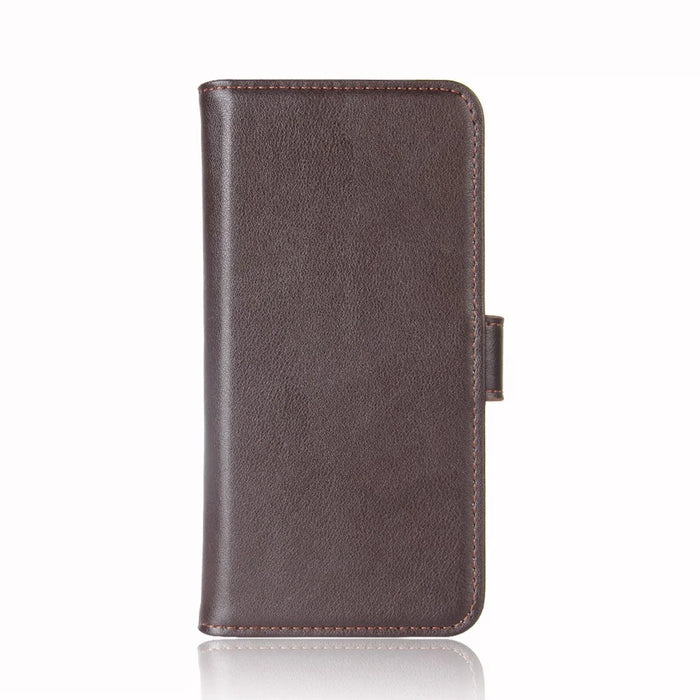 For Samsung Galaxy A6+ (2018) Phone Cases Genuine Split Leather Wallet Mobile Cover Stand - 3