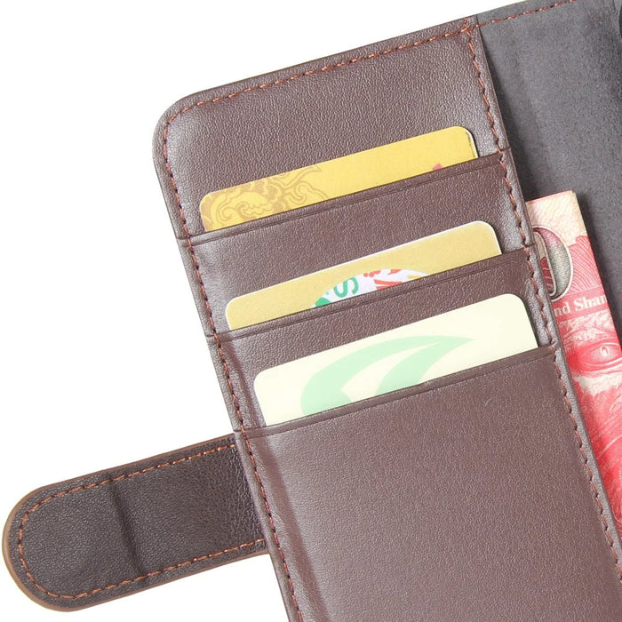 For Samsung Galaxy A6+ (2018) Phone Cases Genuine Split Leather Wallet Mobile Cover Stand - 4
