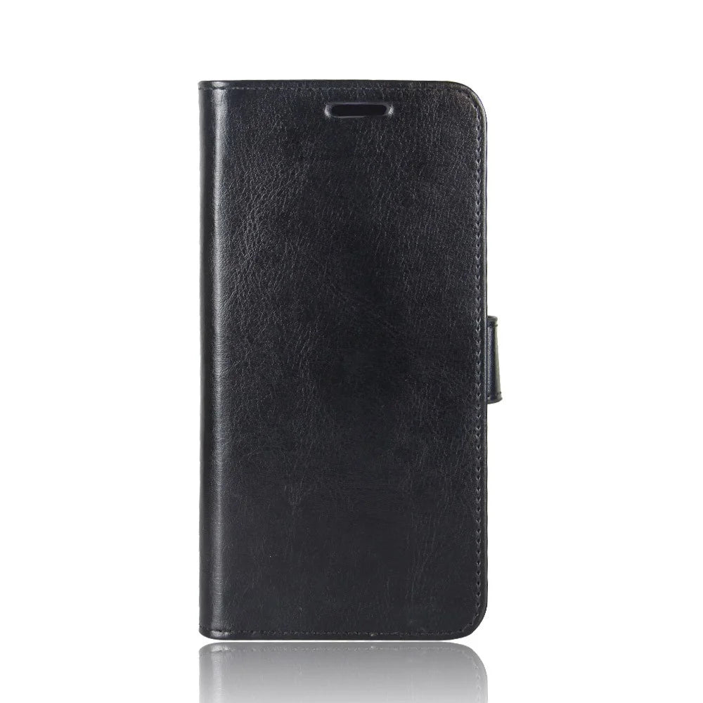For Samsung Galaxy J6 (2018) Crazy Horse Texture Wallet Leather Case with Stand - Black - 2