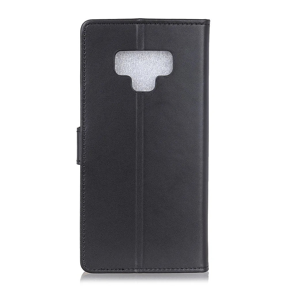 Wallet Stand Flip PU Leather Phone Case Shell for Samsung Galaxy Note 9 - Black - 3