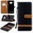Jeans Cloth Texture Wallet Stand Leather Cover for Samsung Galaxy Note 9 - Black - 1