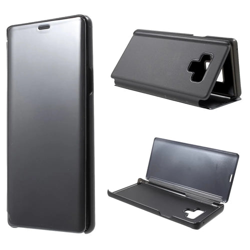 For Samsung Galaxy Note9 Flip Leather Cover with Stand Full Body Protective Phone Case - Black - 1