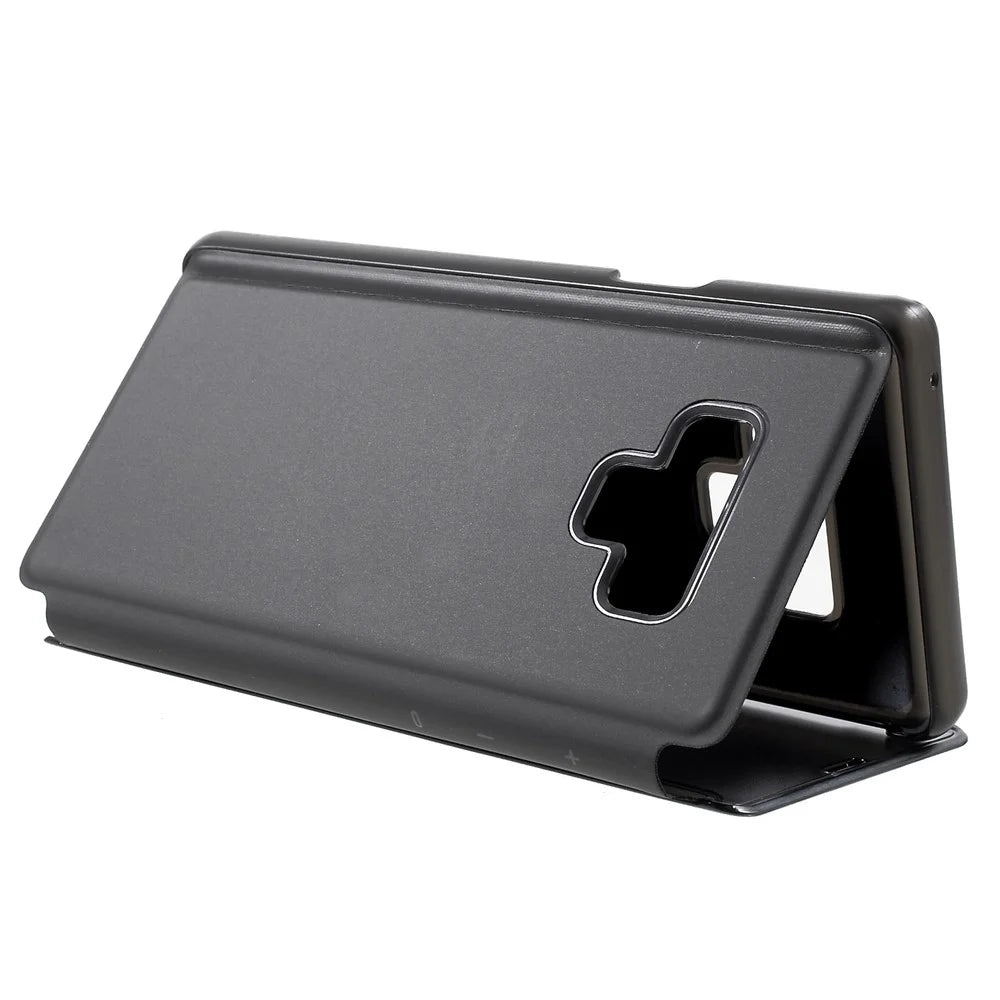 For Samsung Galaxy Note9 Flip Leather Cover with Stand Full Body Protective Phone Case - Black - 5
