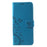 Imprint Butterfly Flower Stand Wallet Leather Mobile Shell Case for Samsung Galaxy Note 9 - Blue - 1