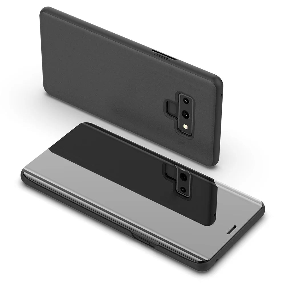 For Samsung Galaxy Note9 Flip Leather Cover with Stand Full Body Protective Phone Case - Black - 1