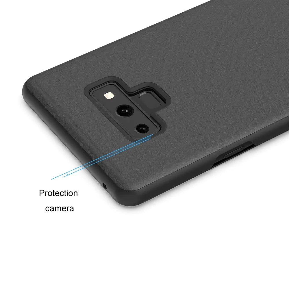 For Samsung Galaxy Note9 Flip Leather Cover with Stand Full Body Protective Phone Case - Black - 5