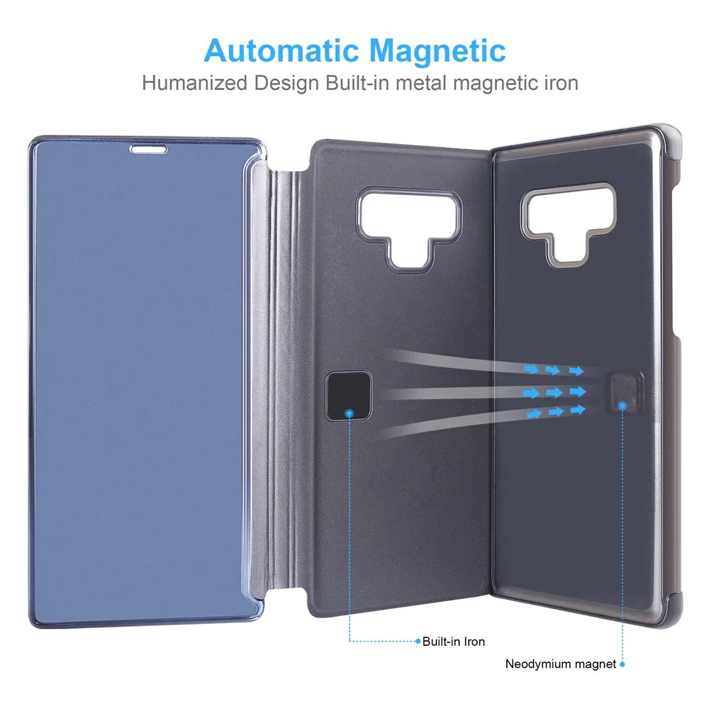 For Samsung Galaxy Note9 Flip Leather Cover with Stand Full Body Protective Phone Case - Black - 6