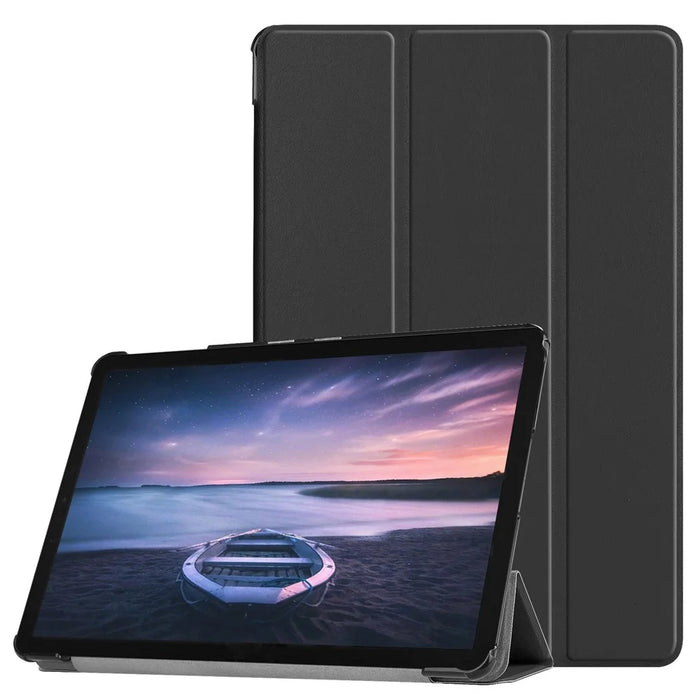 Tri-fold Stand PU Leather Smart Case for Samsung Galaxy Tab S4 10.5 T830/T835 - Black - 1
