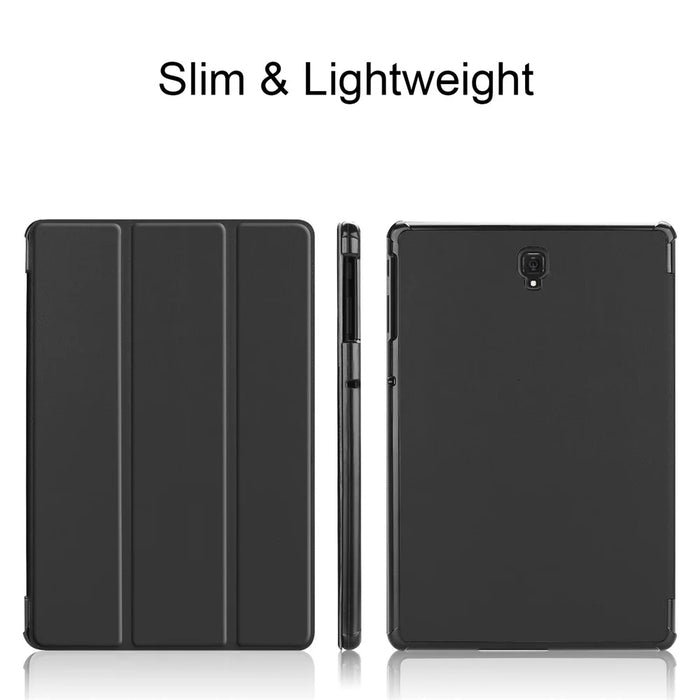Tri-fold Stand PU Leather Smart Case for Samsung Galaxy Tab S4 10.5 T830/T835 - Black - 2