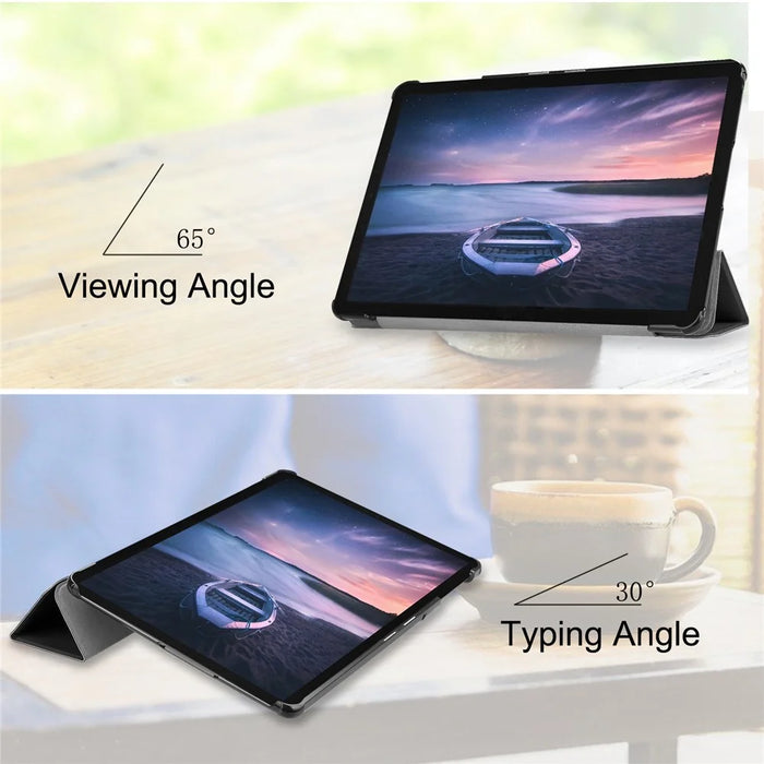 Tri-fold Stand PU Leather Smart Case for Samsung Galaxy Tab S4 10.5 T830/T835 - Black - 3