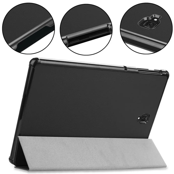 Tri-fold Stand PU Leather Smart Case for Samsung Galaxy Tab S4 10.5 T830/T835 - Black - 5