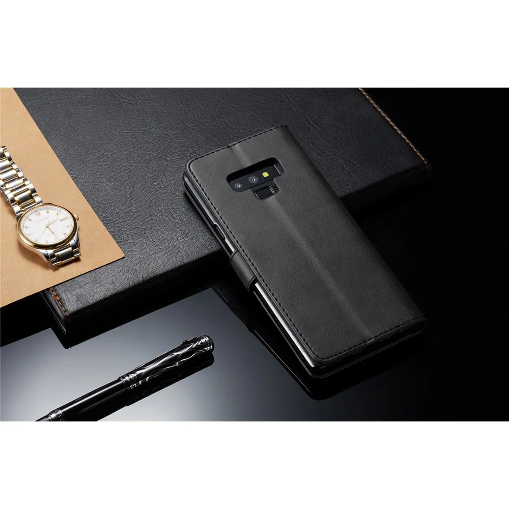 LC.IMEEKE Wallet Stand Leather Protective Case for Samsung Galaxy Note 9 - Black - 5