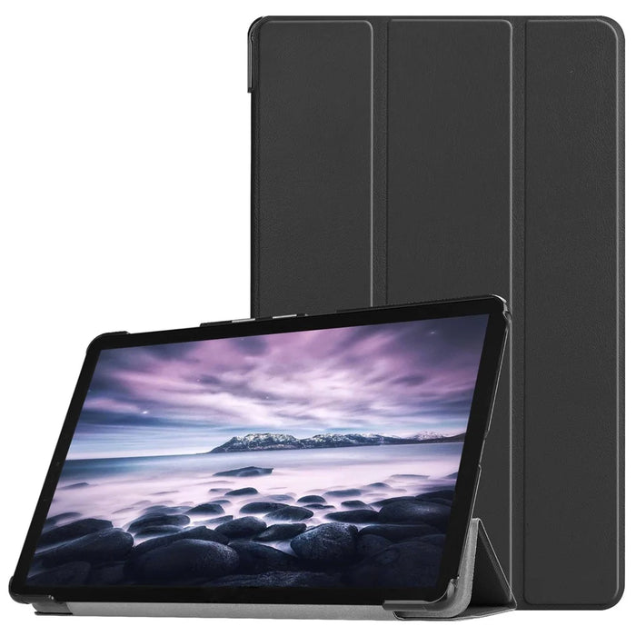 Tri-fold Stand PU Leather Smart Case for Samsung Galaxy Tab A 10.5 T595/T590 - Black - 1