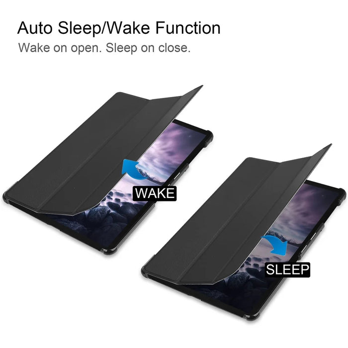 Tri-fold Stand PU Leather Smart Case for Samsung Galaxy Tab A 10.5 T595/T590 - Black - 4