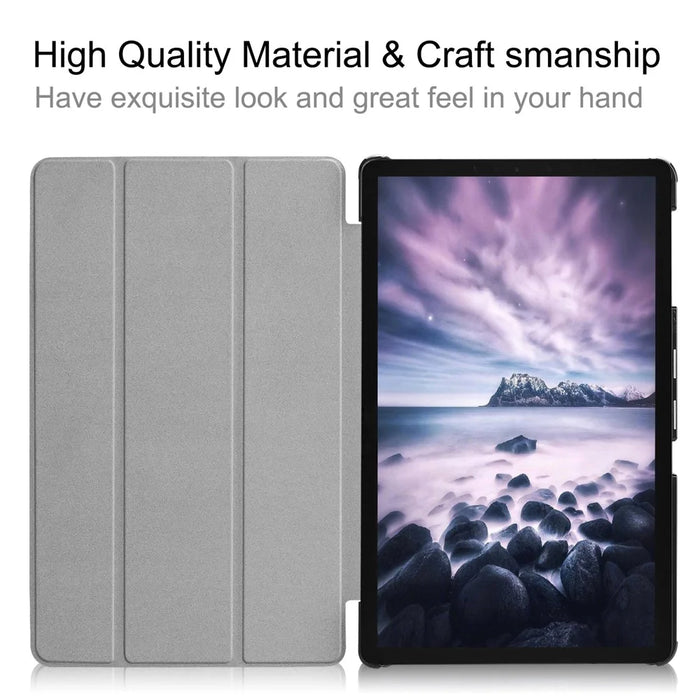 Tri-fold Stand PU Leather Smart Case for Samsung Galaxy Tab A 10.5 T595/T590 - Black - 7