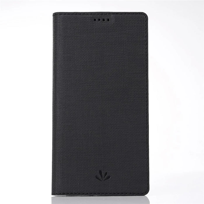 VILI DMX Cross Texture PU Leather Card Holder Case for Samsung Galaxy Note 9 - Black - 2