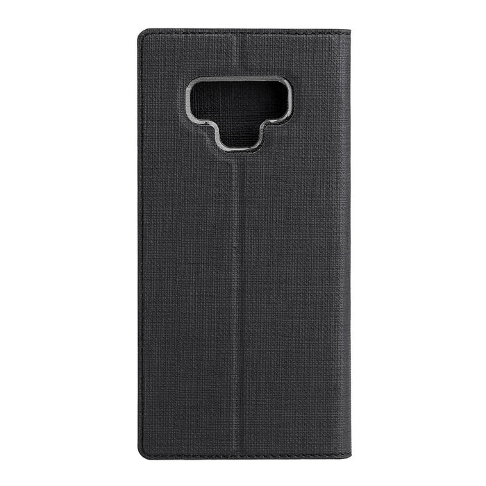 VILI DMX Cross Texture PU Leather Card Holder Case for Samsung Galaxy Note 9 - Black - 3