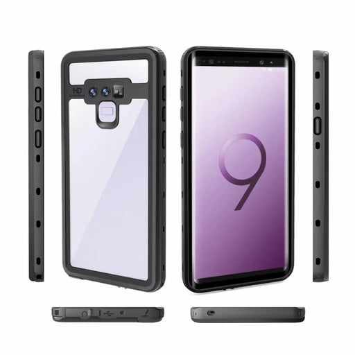 REDPEPPER Dot+ Series IP68 Underwater PC TPU Waterproof Mobile Phone Case for Samsung Galaxy Note9 N960 - Black - 1