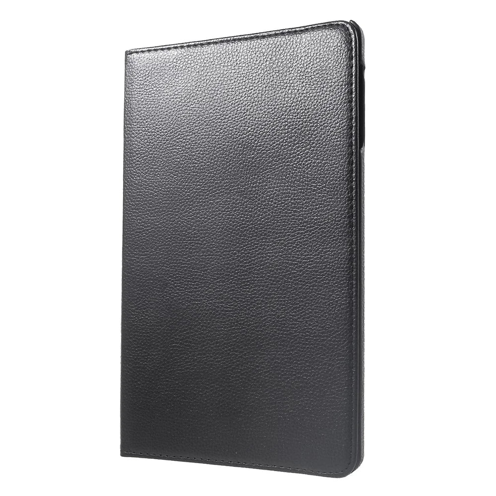 Litchi Skin PU Leather Cover [With 360 Degree Rotary Stand] for Samsung Galaxy Tab A 10.5 (2018) T590 T595 - Black - 3