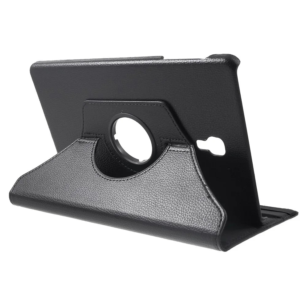 Litchi Skin PU Leather Cover [With 360 Degree Rotary Stand] for Samsung Galaxy Tab A 10.5 (2018) T590 T595 - Black - 4