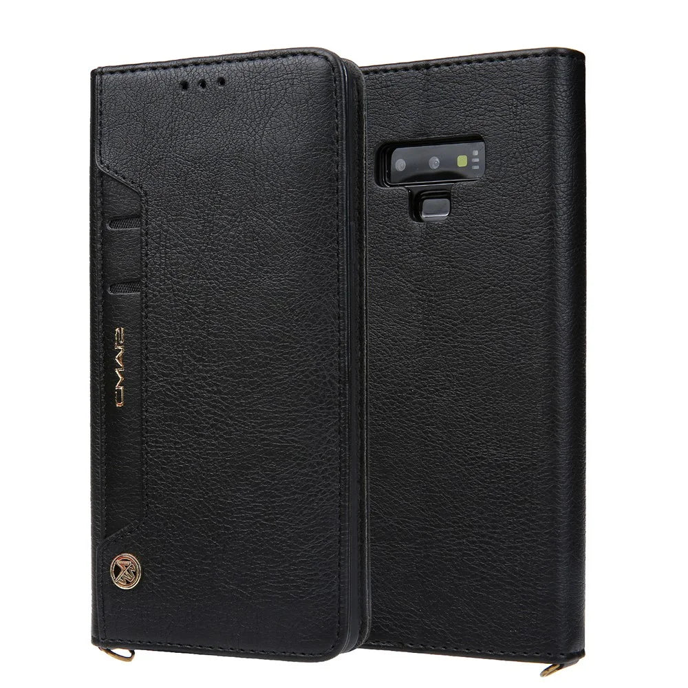 CMAI2 PU Leather Stand Wallet Mobile Casing for Samsung Galaxy Note9 N960 - Black - 1