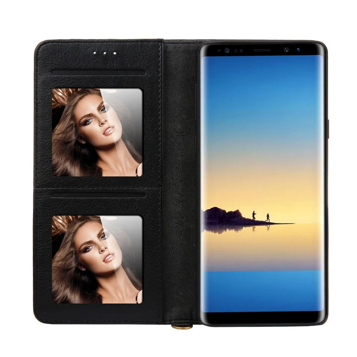 CMAI2 PU Leather Stand Wallet Mobile Casing for Samsung Galaxy Note9 N960 - Black - 6