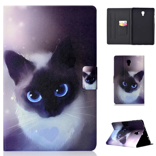 Pattern Printing Stand Leather Case for Samsung Galaxy Tab A 10.5 (2018) T590 T595 - Cat - 1