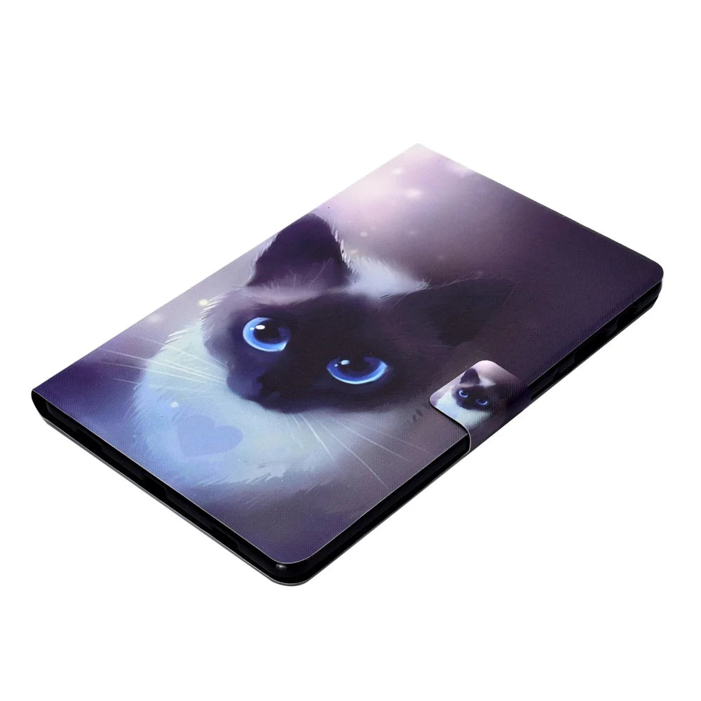 Pattern Printing Stand Leather Case for Samsung Galaxy Tab A 10.5 (2018) T590 T595 - Cat - 5