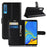Litchi Skin PU Leather Protection Phone Shell for Samsung Galaxy A7 (2018) with Wallet Stand Design - Black - 1