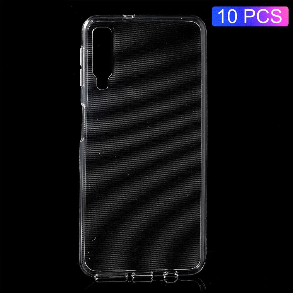 10PCS Clear TPU Case with Non-slip Inner for Samsung Galaxy A7 (2018) - 1