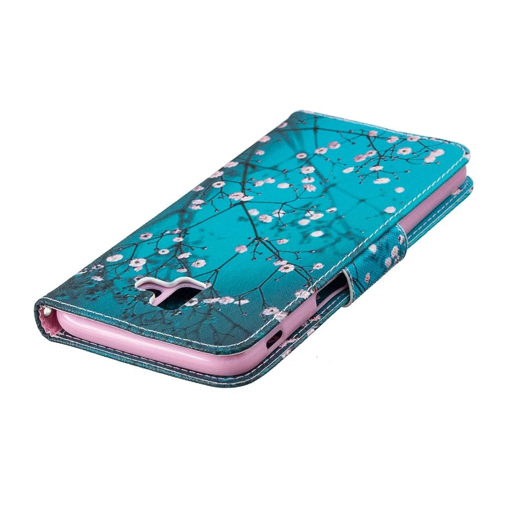 Pattern Printing Wallet Leather Folio Cover for Samsung Galaxy J6+ / J6 Prime - Wintersweet - 7