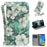 Pattern Printing Leather Case with [Wallet Stand] for Samsung Galaxy A7 (2018) - Pretty Flowers - 1