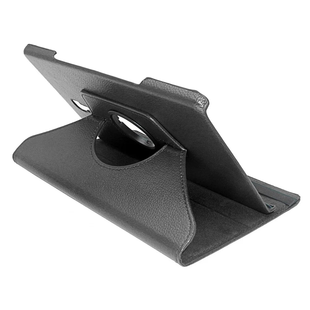 ENKAY HAT PRINCE Litchi Skin 360 Degree Rotary Leather Smart Case for Samsung Galaxy Tab A 10.5 (2018) T590 T595 - Black - 3