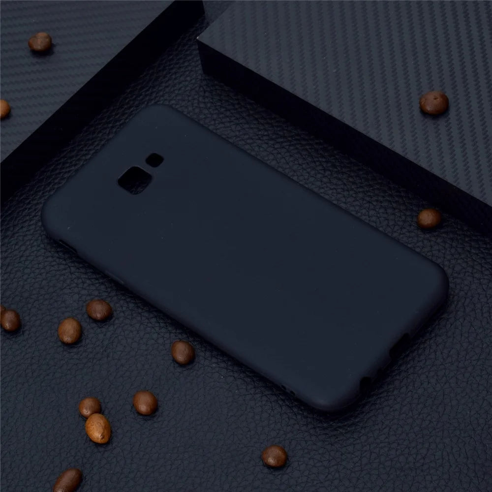Solid Color Soft Matte TPU Back Case for Samsung Galaxy J4+ - Black - 6