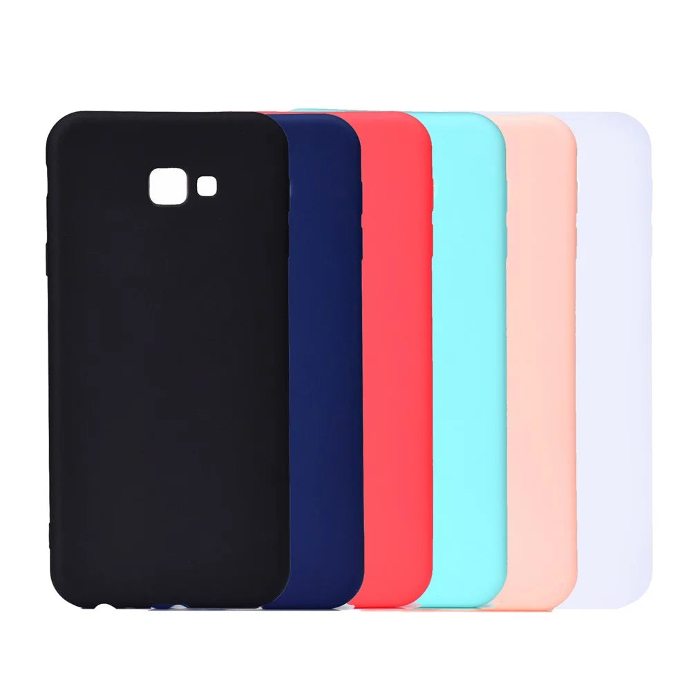 Solid Color Soft Matte TPU Back Case for Samsung Galaxy J4+ - Black - 7