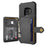 PU Leather Coated TPU Wallet Kickstand Casing with Built-in Magnetic Sheet for Samsung Galaxy S9 - Black - 3
