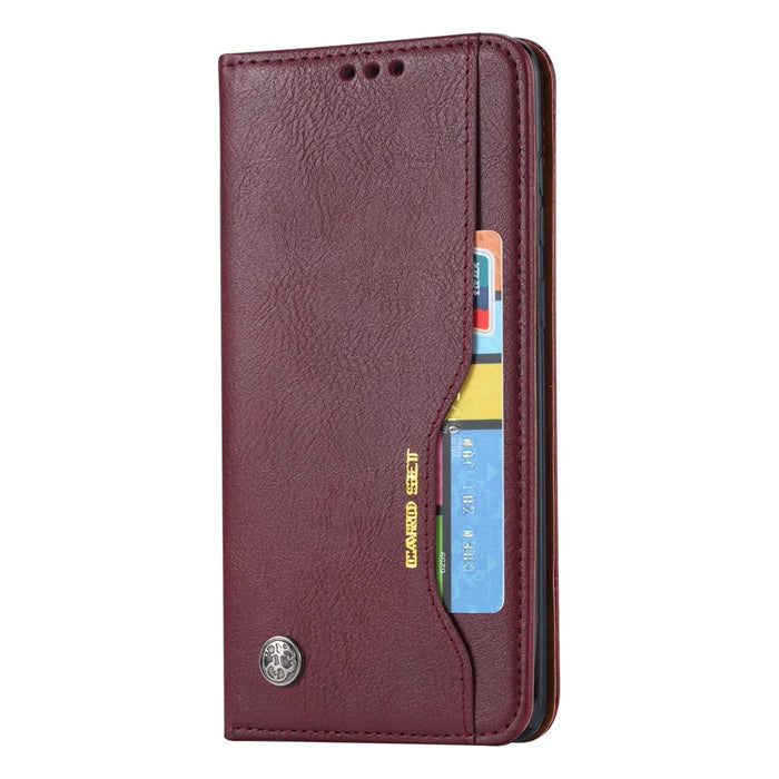 Auto-absorbed PU Leather Mobile Shell for Samsung Galaxy A9 (2018)/A9 Star Pro/A9s - Wine Red - 3