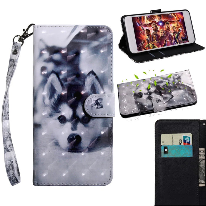 Pattern Printing Light Spot Decor Leather Case for Samsung Galaxy A9 (2018)/A9 Star Pro/A9s - Dog - 1