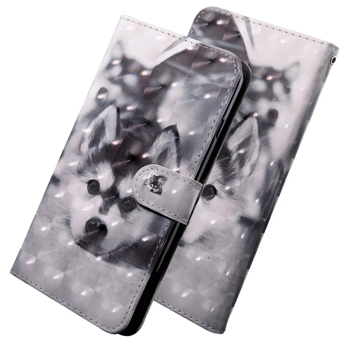 Pattern Printing Light Spot Decor Leather Case for Samsung Galaxy A9 (2018)/A9 Star Pro/A9s - Dog - 4
