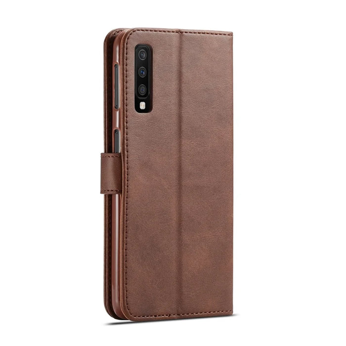 LC.IMEEKE Wallet Leather Stand Case for Samsung Galaxy A7 (2018) - Coffee - 3