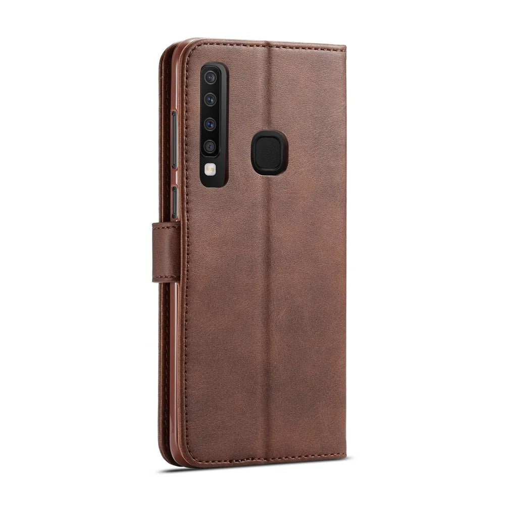 LC.IMEEKE Wallet Leather Stand Case for Samsung Galaxy A9 (2018) / A9 Star Pro / A9s - Coffee - 3