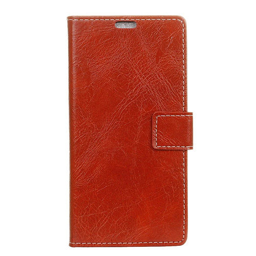 Retro Crazy Horse PU Leather Wallet Stand Cover Shell for Samsung Galaxy S10e - Red - 1