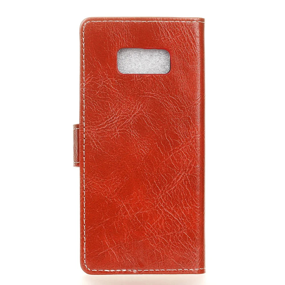 Retro Crazy Horse PU Leather Wallet Stand Cover Shell for Samsung Galaxy S10e - Red - 2