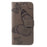 For Samsung Galaxy S10e Wallet Case Floral Butterfly Imprinted Leather Phone Cover Stand - Grey - 1