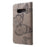 For Samsung Galaxy S10e Wallet Case Floral Butterfly Imprinted Leather Phone Cover Stand - Grey - 2