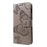 For Samsung Galaxy S10e Wallet Case Floral Butterfly Imprinted Leather Phone Cover Stand - Grey - 3